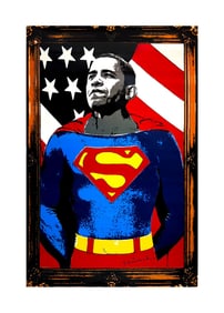 Mr. BRAINWASH "Obama Superman" Signed Poster