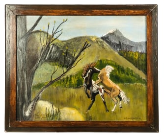 Nick EGGENHOFER: Horses - Oil Painting