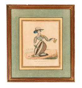 Vintage Colored English Print