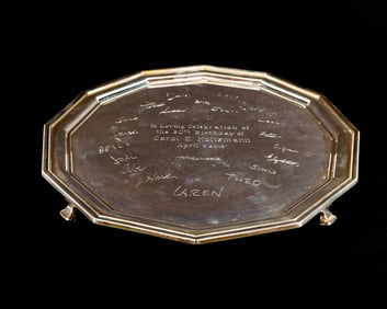 English Silver Presentation Salver