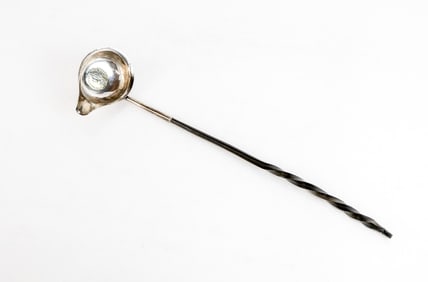 English Silver and Treen Brandy Warmer