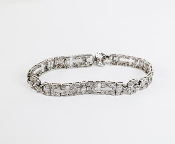 Art Deco Diamond and Platinum Bracelet