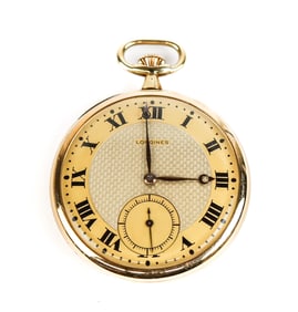 Longines 14K Gold Open Face Pocket Watch
