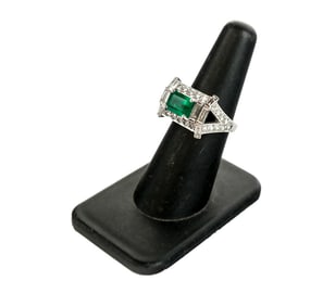 Emerald and Diamond Ring