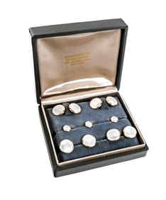 Tiffany & Co. 14K Gold & Mother-of-Pearl Dress Set