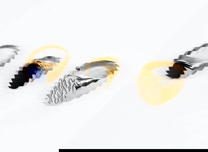 Three 14K Gold and Gemset Rings
