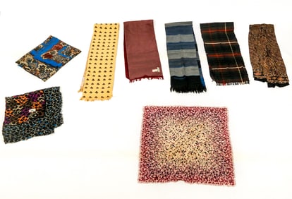 Gucci, YSL, and Other Vintage Knit Scarves, 8