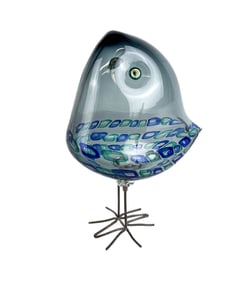 Alessandro PIANON "Pulcino,"Glass Bird Sculpture