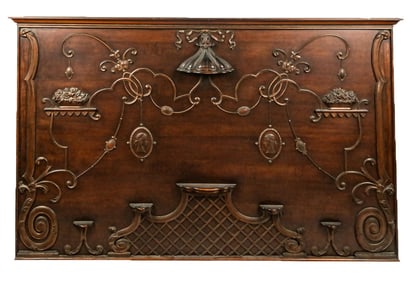 Neoclassical Carved and Gilded Overmantel Panel