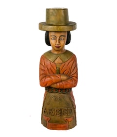 Folk Art Carved and Polychromed Figure