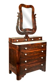 Empire Flame Mahogany Gentleman's Chest & Mirror