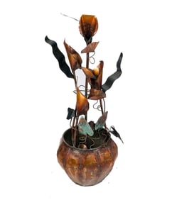 Copper Cala Lilly Fountain