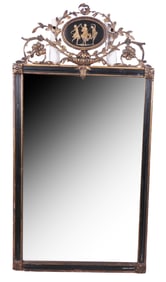 Adam Style Carved and Painted Mirror