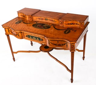 Painted Adam Style Satinwood Desk