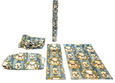 Fabric Valance With Two Roll-Ups