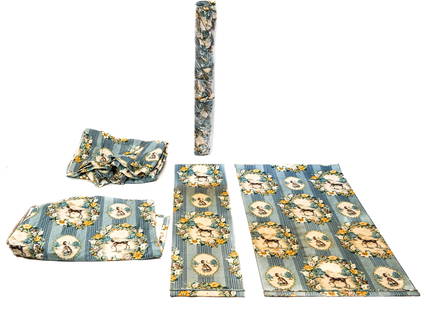 Fabric Valance With Two Roll-Ups
