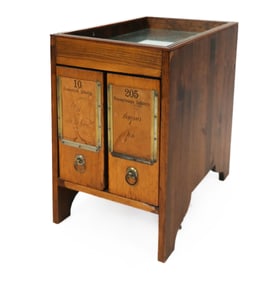 Antique American Small File Table