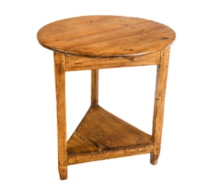 Antiqued Round Wine Table