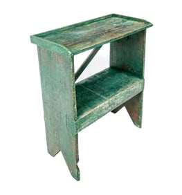 Antique American Green Painted Console Table