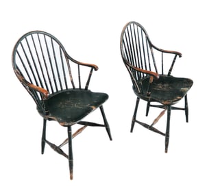 Pair Of Antique Windsor Armchairs
