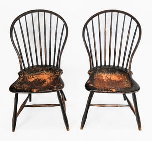 Pair Of Antique Windsor Side Chairs