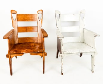 Cushman Colonial Creations Two Heart Armchairs