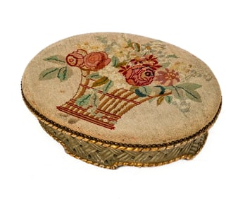 Victorian Painted and Gilded Footstool