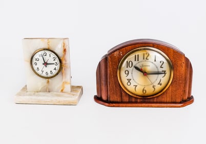 Two Antique Mantle Clocks
