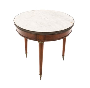 French Petite Marble-Top Gueridon