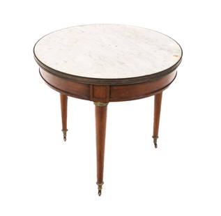 French Petite Marble-Top Gueridon