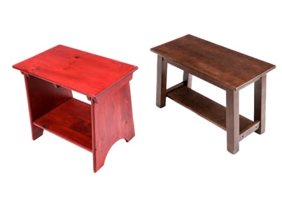 Two Painted Reproduction Benches
