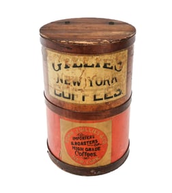 Vintage "Gillies Coffees" Drum