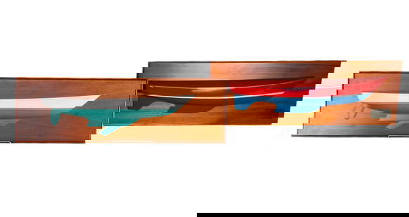 Two Trident Studio Mounted Model Boats