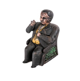 J.E. Stevens Tammany Hall Cast Iron Coin Bank