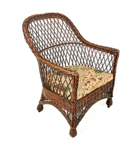 Wicker Open Armchair