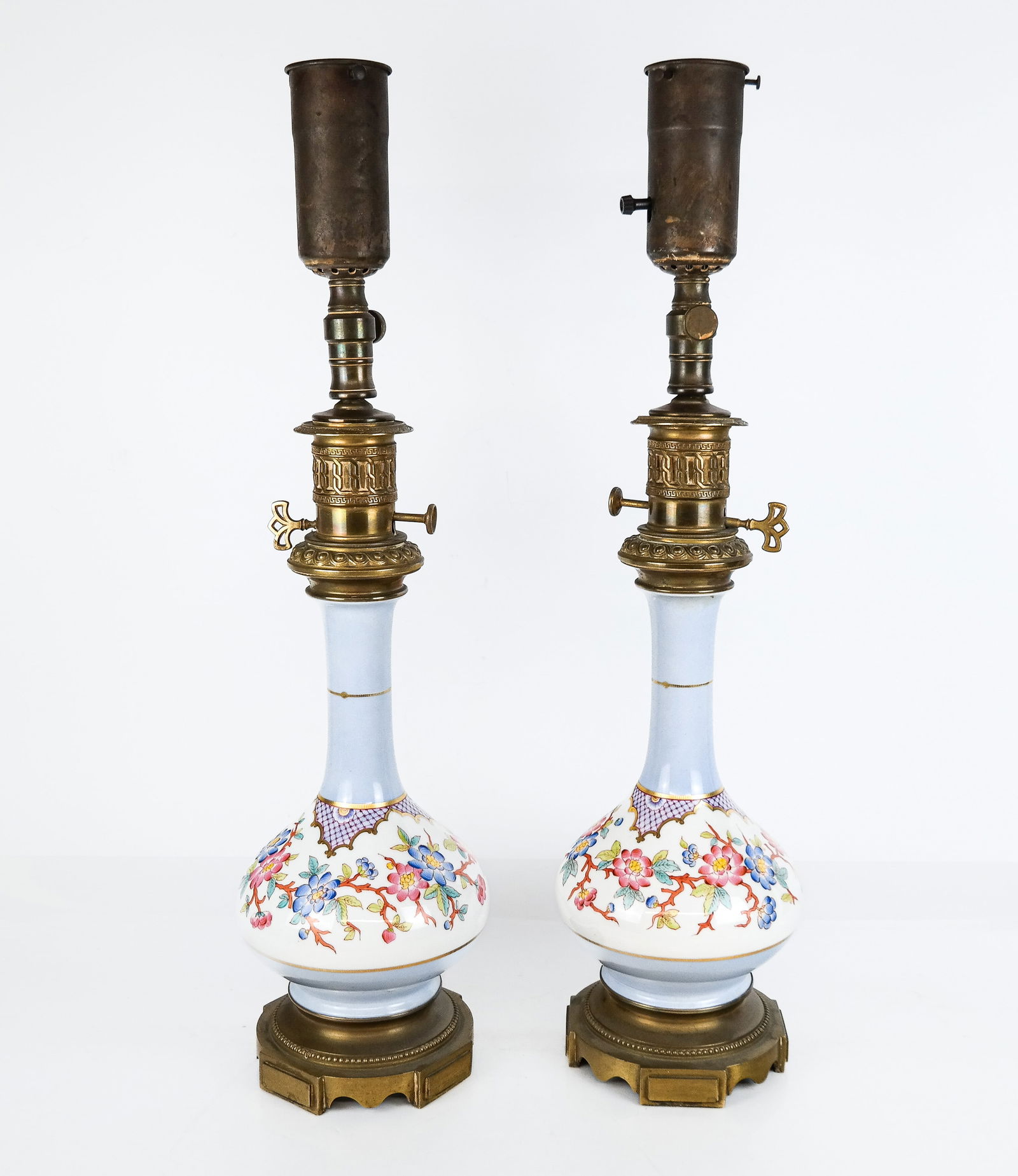 Pair Of French Porcelain Lamps (1 of 10)