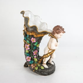 Paris Porcelain Figural Vase