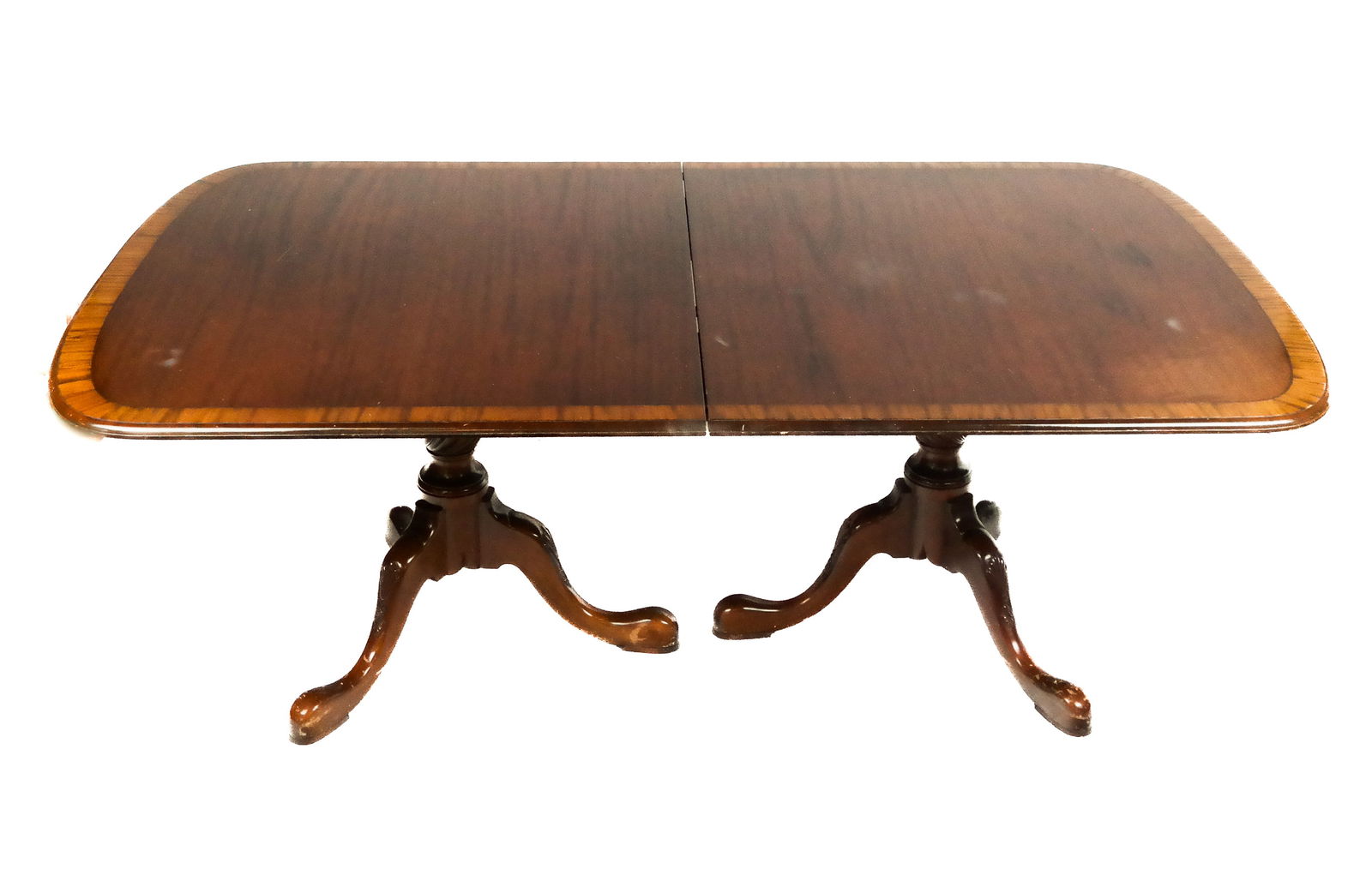 Queen Anne Crossbanded Mahogany Dining Table (1 of 13)