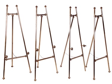 Four Brass Easels