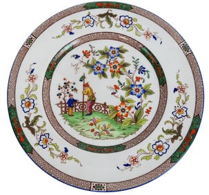 Coalport Chinoiserie Decorated Dinner Plates, 12