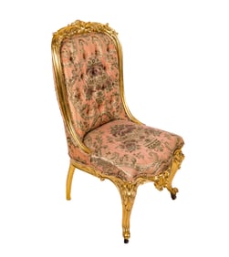 Rococo Baroque Gilded Parlor Side Chair