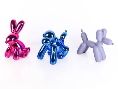 Three Jeff Koons-Inspired Pop Culture Figures