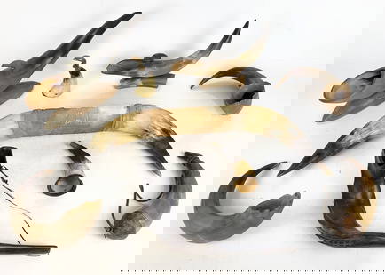 Collection of Horn and Antler Elements, 9