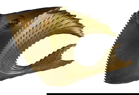 Gilt Brass Sculpture Of A Fish
