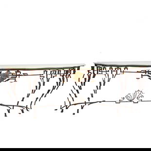 Italian Deco Chinoiserie Mascaron Console Table