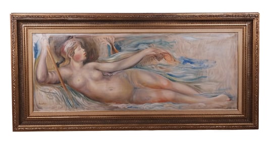 After RENOIR: Reclining Nude - Oil Painting