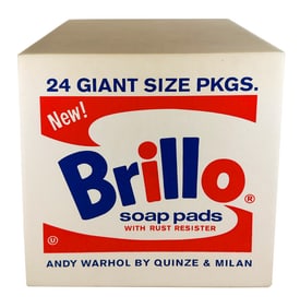 Andy Warhol Brillo Box Pouf In White