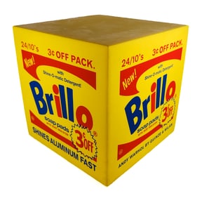 Andy Warhol Brillo Box Pouf In Yellow