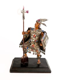 Jeweled Decorated Sculpture Of A Warrior