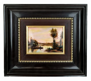 F.J. Carmona Limoges Enamel Plaque